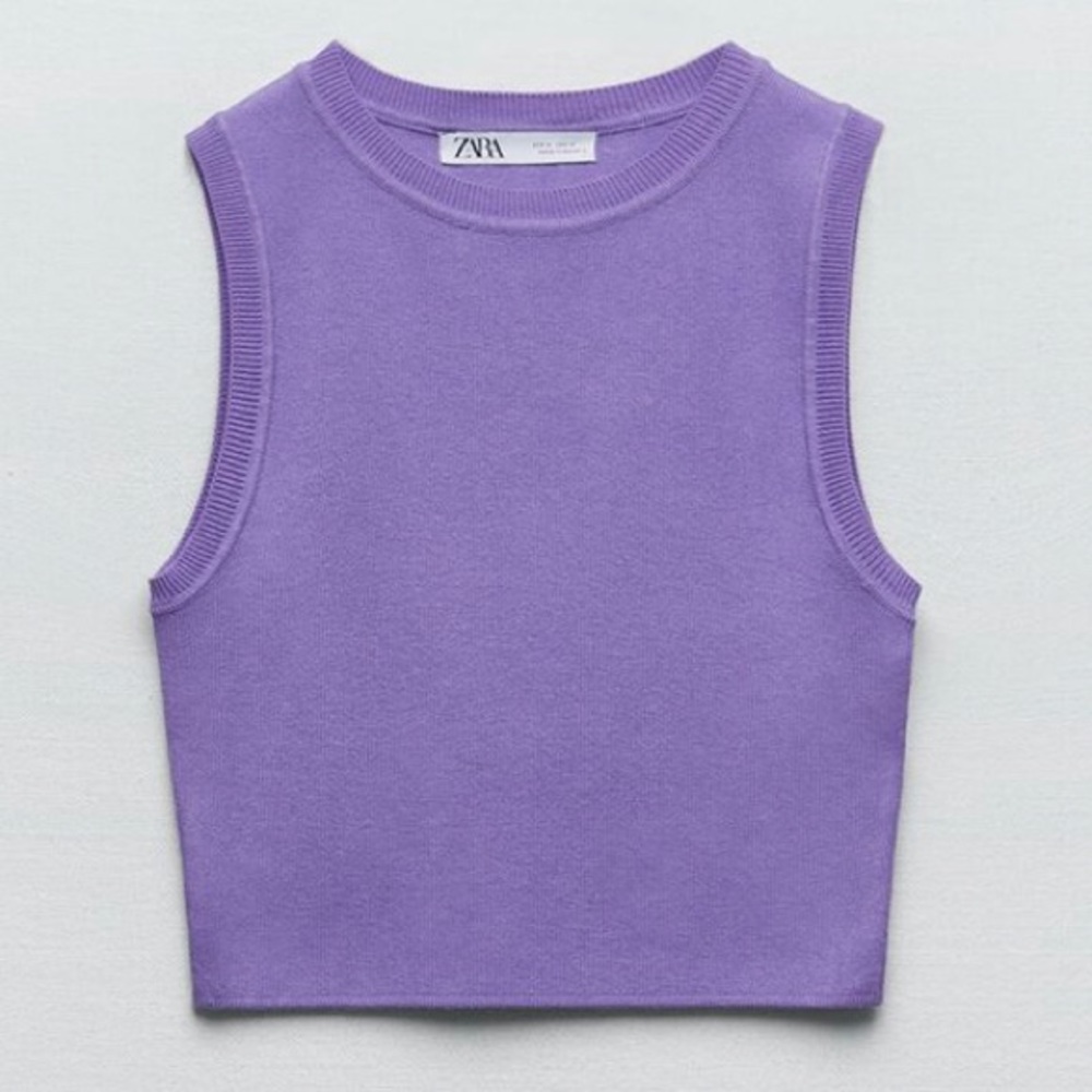 Zara - Basic Cropped Knit Top